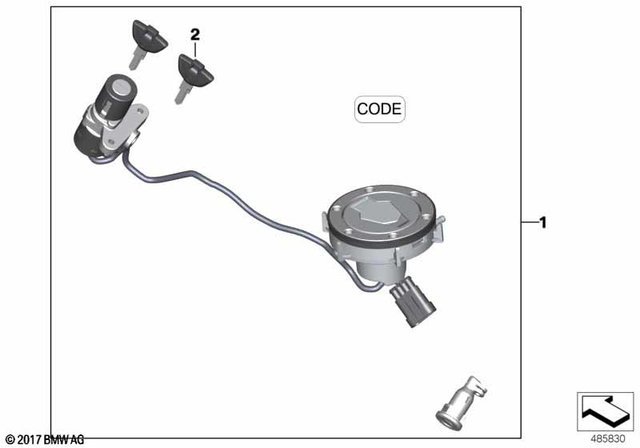51258393221 - : Master Key Locking, Mechanical for BMW-Motorrad Image