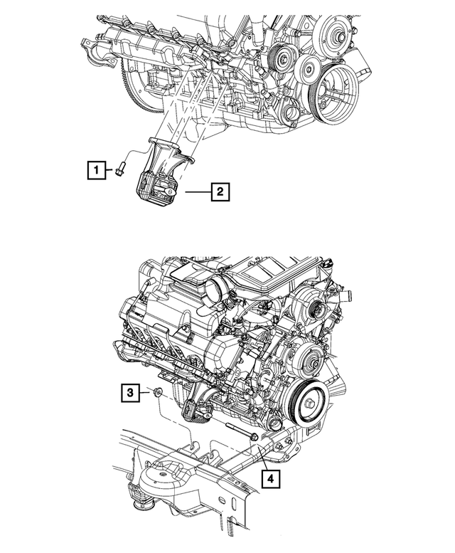 4854564AB - 6.1L Gas; Engine: Engine Mounting Bracket And Insulator, Right for Mopar Image image