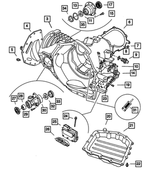 4883522AA - Automatic Transaxle 4 Speed: Transaxle Case for Mopar Image