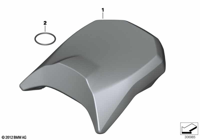 52538560503 - : Pillion Seat In Racing Red for BMW-Motorrad Image