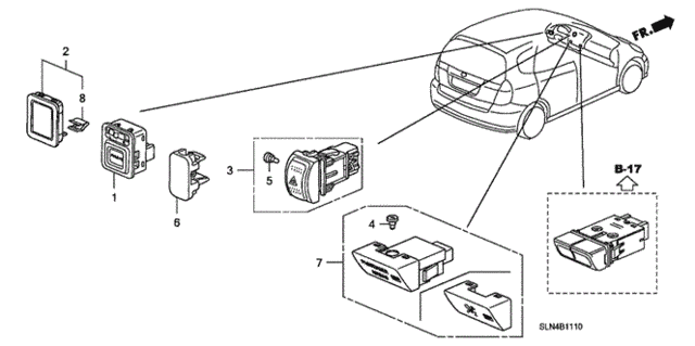 Switch for 2007 Honda Fit #0
