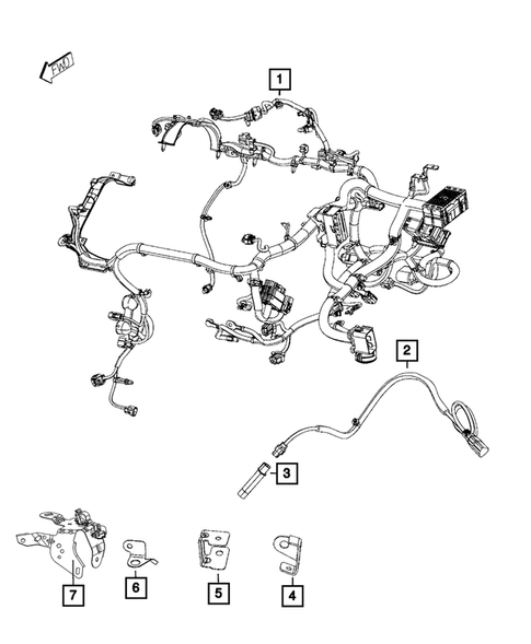 Wiring-Powertrain for 2018 Jeep Compass #0