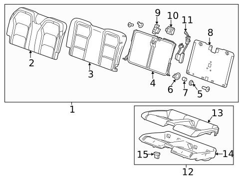 Rear Seat Components for 2021 Chevrolet Camaro #0