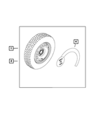 68427540AA - Wheels: Temporary Spare Tire Warning Label for Mopar Image
