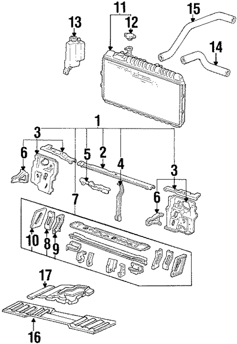 Radiator & Components for 1986 Honda Civic #0