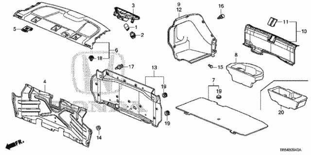 Rear Tray - Trunk Lining for 2012 Honda Civic #0