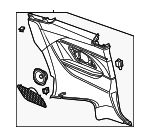 23423920 - : Black Driver Side Quarter Lower Rear Trim Panel for Cadillac: ELR Image