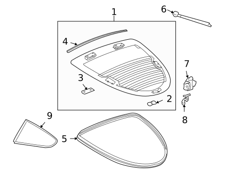 Glass & Hardware for 2009 Pontiac Solstice #0