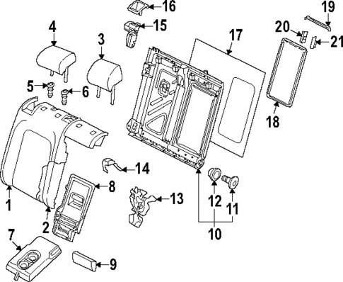 Rear Seat Components for 2024 Volkswagen Golf R #0