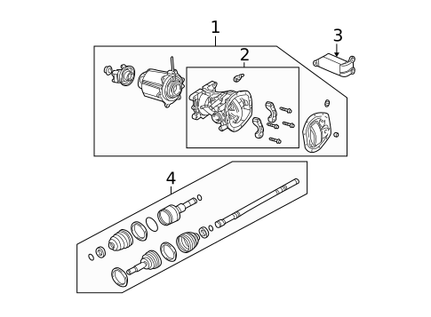 Axle & Differential for 2006 Ford Escape #0