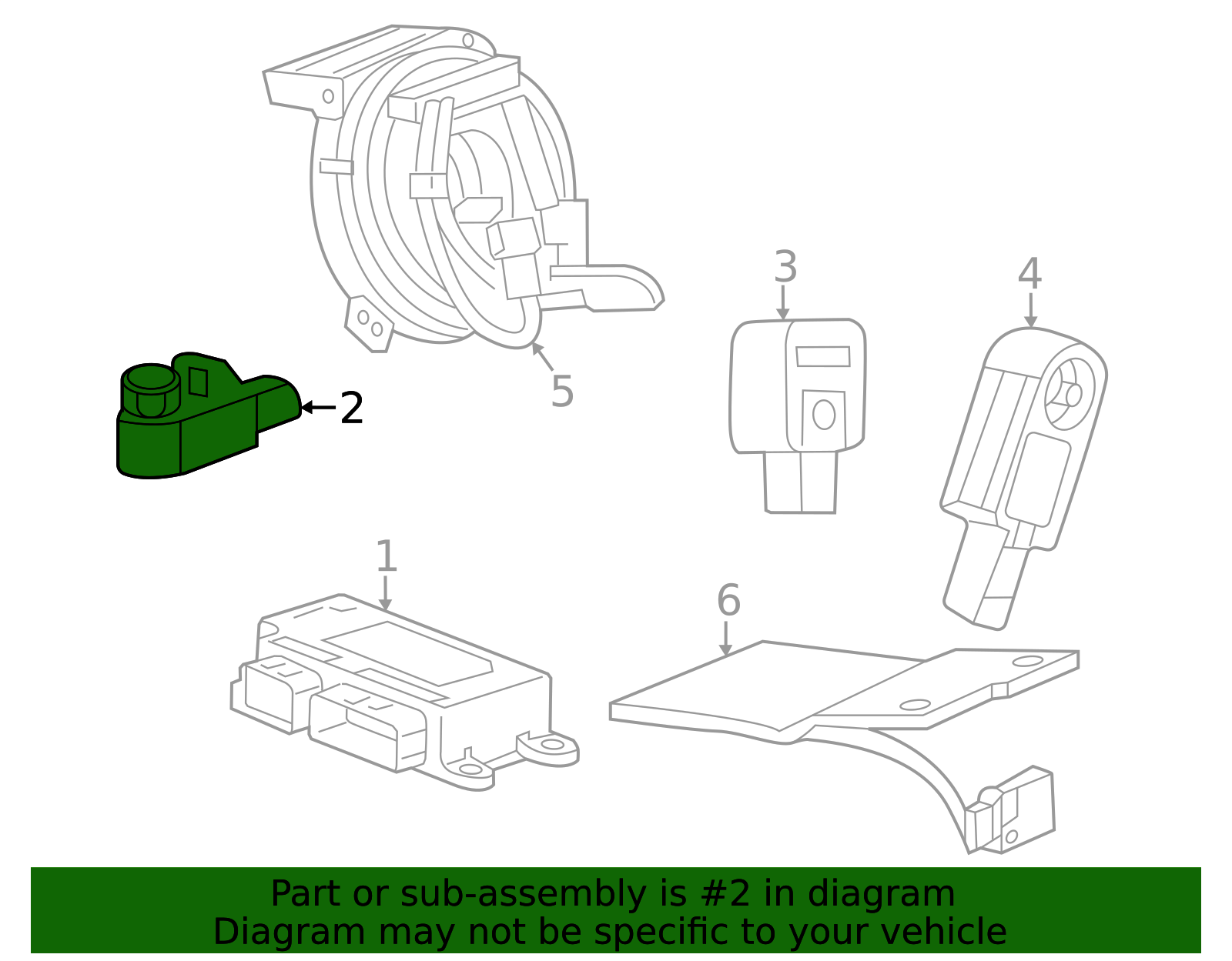 1344708 2024-2025 GM Ft Impact Sensor 13544408 GM | GMPartsDirect.com