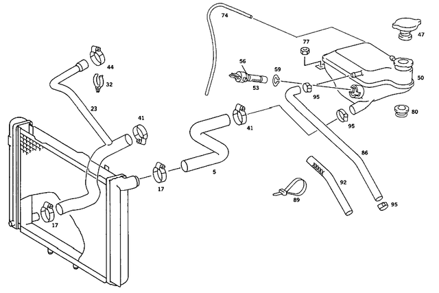 1245010515 - Radiator: Radiator Cap for Mercedes-Benz: 190D, 190E Image image