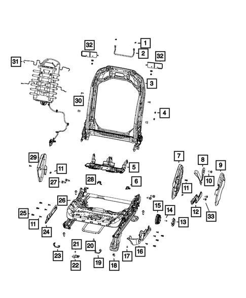 Front Seats - Adjusters, Recliners, Shields and Risers for 2020 Jeep Wrangler #0