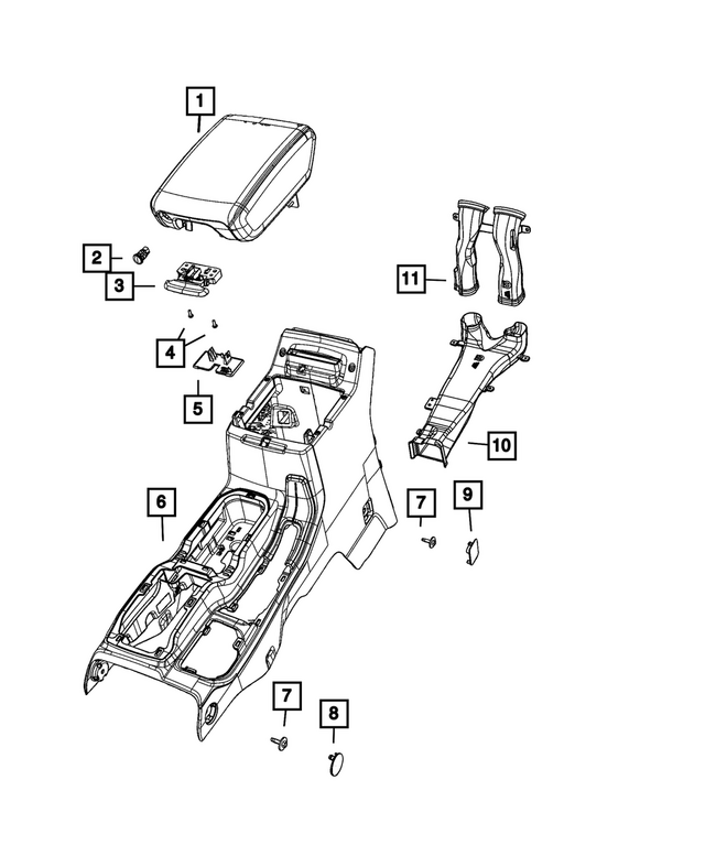 6AC68TX7AJ - Interior Trim: Console Armrest for Mopar Image