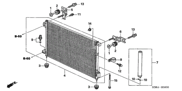 A/C Condenser for 2007 Honda Accord #0