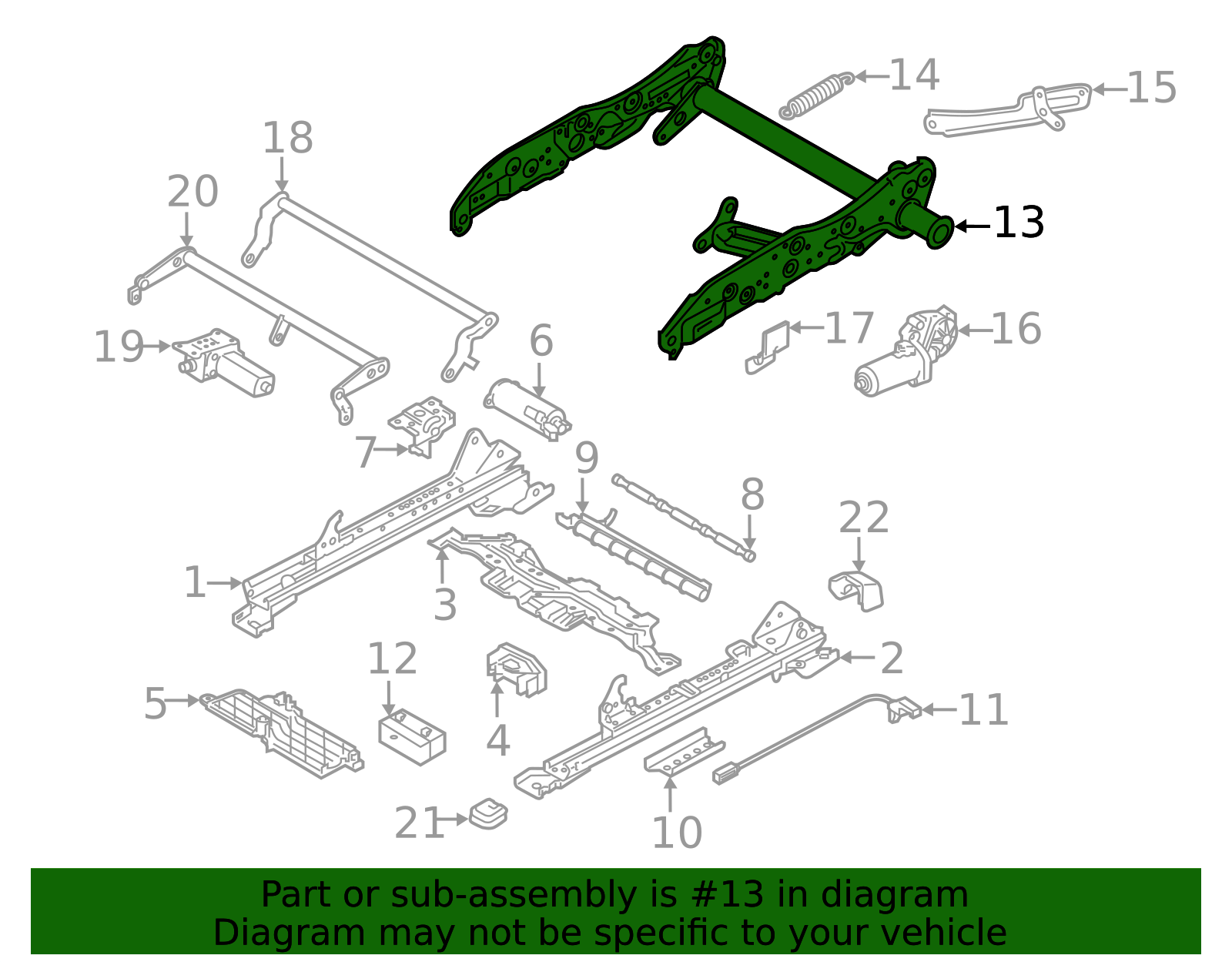 2012-2018 Volvo Seat Frame 31366150 | TascaParts.com