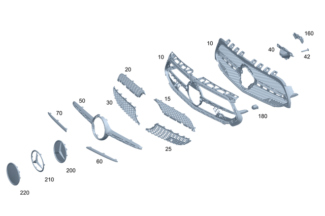 1778805903 - : Radiator Shell for Mercedes-Benz Image