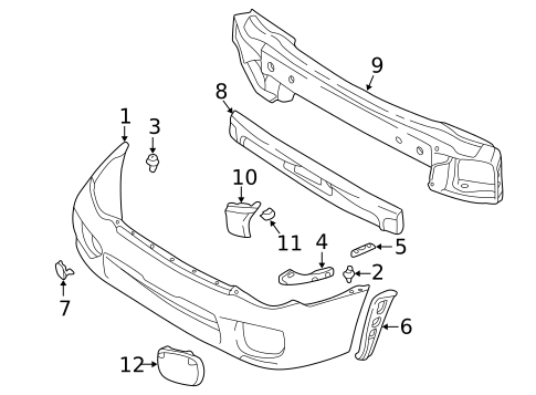 Bumper & Components - Front for 2002 Subaru Impreza #0