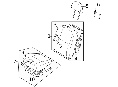 Front Seat Components for 2007 Mitsubishi Lancer #0
