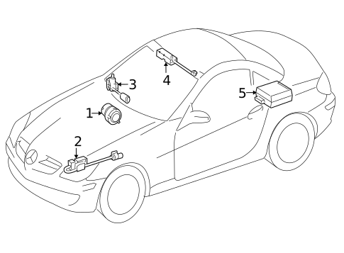 Anti-Theft Components for 2008 Mercedes-Benz SLK55 AMG #0