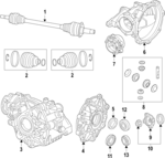 5161683AA - Front Drive Axle: Gear Kit for Chrysler: 300 | Dodge: Challenger, Charger, Magnum Image