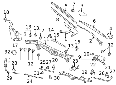 Wipers for 2001 BMW 740iL #0
