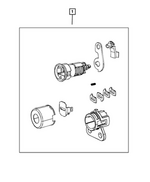 68440836AA - Doors, Door Mirrors and Related Parts: Door Lock Assembly Cylinder for Mopar Image
