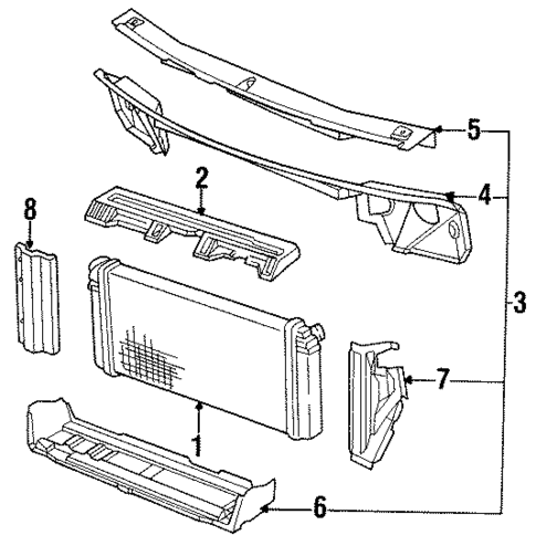 Radiator & Components for 1991 Pontiac Bonneville #0