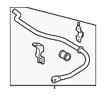 4880548110 - Suspension: Stabilizer Bar for Lexus: RX330, RX350, RX400h Image