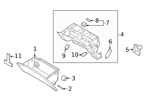 Glove Box for 2012 Hyundai Azera #0
