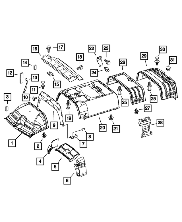1HB99NCVAA - Interior Trim: Front Headliner for Mopar Image