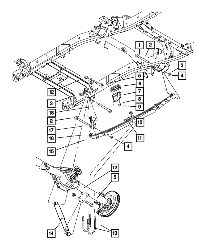 52121835AA - Rear Suspension: U-bolt for Mopar Image image
