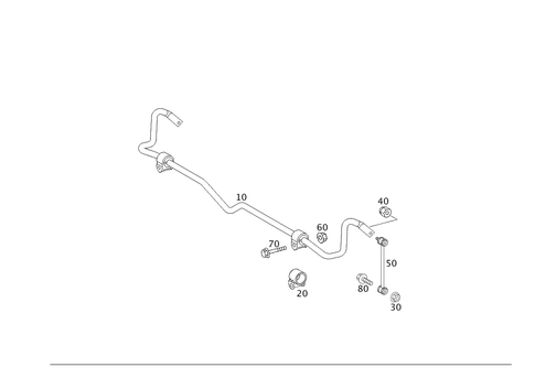 Torsion Bar, Rear for 2000 Mercedes-Benz E55 AMG #0