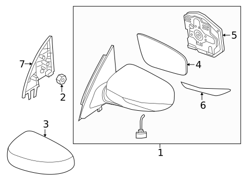 Outside Mirrors for 2017 INFINITI QX60 #0