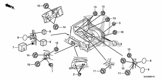 Grommet (RR.) for 2011 Honda Ridgeline #0