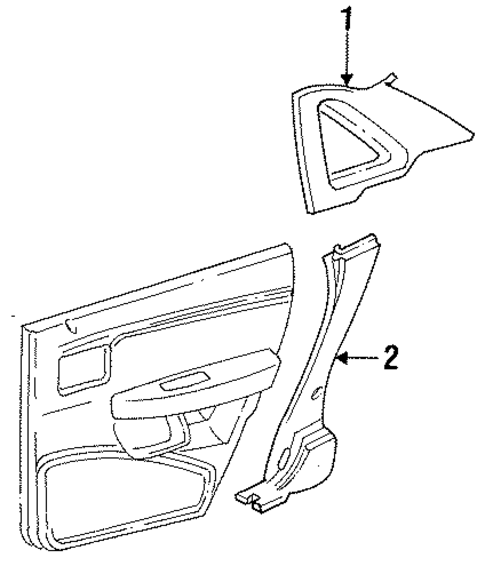 Interior Trim - Quarter Panels for 1992 Ford Taurus #1