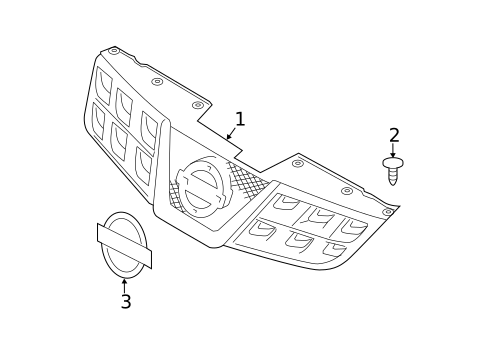 Grille for 2015 Nissan Rogue Select #0