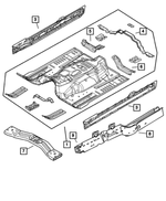 56052085AB - : Front Seat Retention Crossmember, Rear for Mopar Image