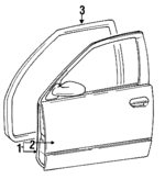 4583742AB - Body: Weather-strip On Body for Chrysler: Concorde, LHS, New Yorker | Dodge: Intrepid Image