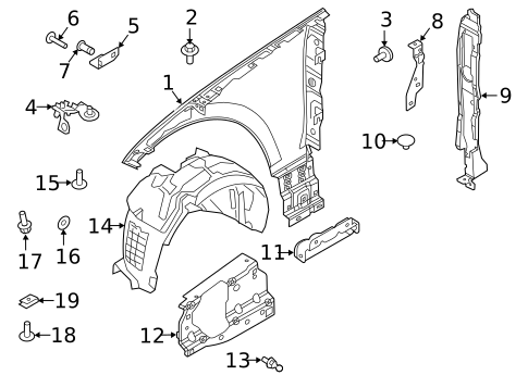 Fender & Components for 2022 Land Rover Range Rover Velar #0