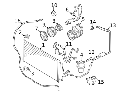 A/C Condenser & Evaporator for 2001 Buick Century #0