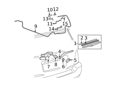 Wiper & Washer Components for 2007 Toyota Highlander #1