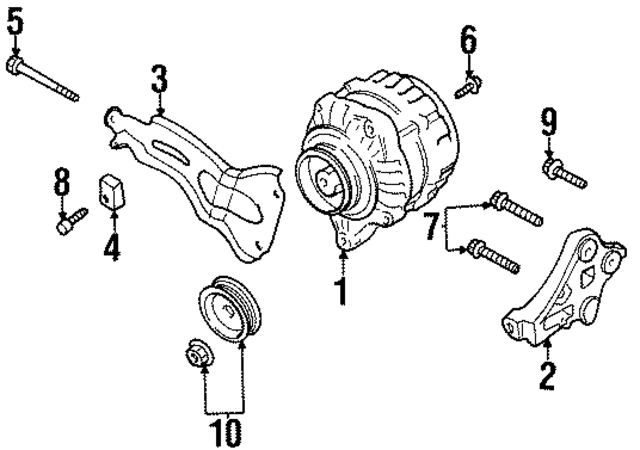 1171753F00 - Electrical: Alternator Bolt for Nissan: 240SX Image