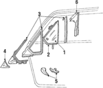 E1FZ6121412A - Body: Vent Glass for Ford: Escort | Mercury: Lynx Image