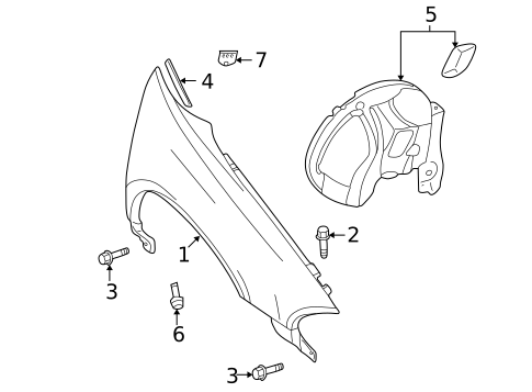 Exterior Trim - Fender for 2001 Chrysler 300M #0