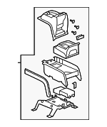 22768887 - : Ebony Front Floor Compartment for Cadillac: Escalade EXT Image