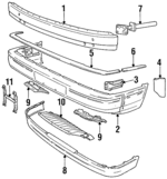 1358566 - Body: Face Bar for Volvo: 760, 940, 960 Image