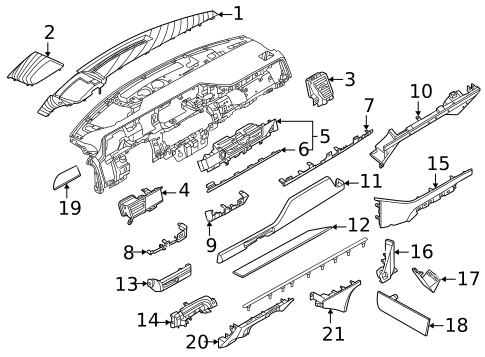 Instrument Panel Components for 2025 INFINITI QX80 #0