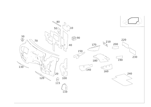 Insulation in Passenger Compartment for 2002 Mercedes-Benz ML500 #0