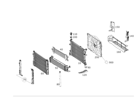 Radiator, Mounting, and Covering for 2015 Mercedes-Benz B Electric Drive #0